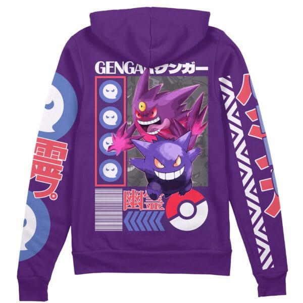 Gengar V3 Pokemon Streetwear Zip Hoodie Jacket