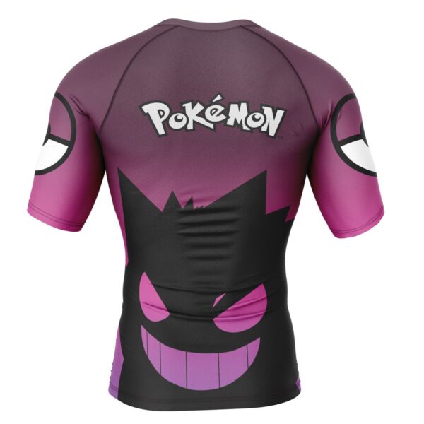 Gengar V4 Pokemon Short Sleeve Rash Guard Compression Shirt