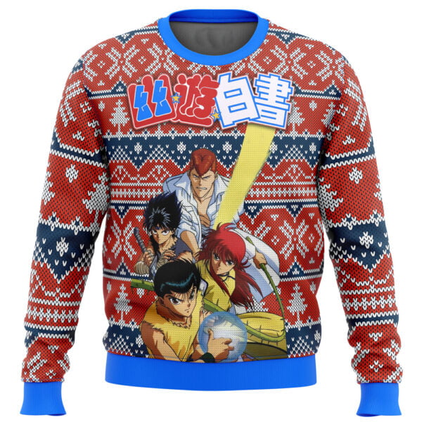 Anime Ghost Fighter Yu Yu Hakusho Alt Ugly Christmas Sweater