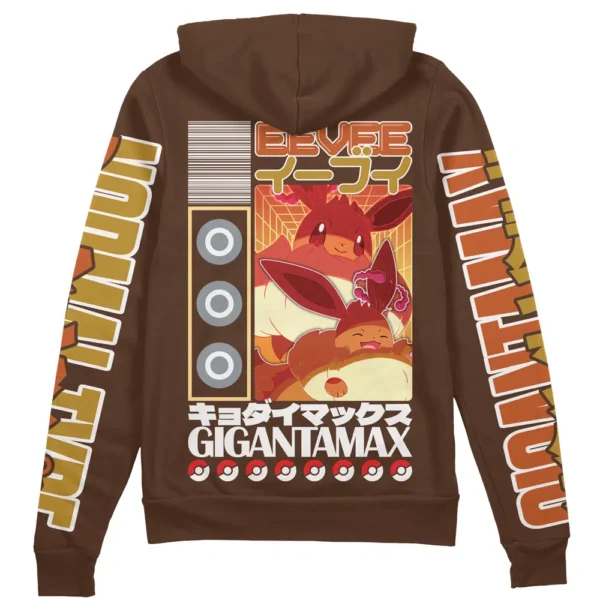 Gigantamax Eevee Pokemon Streetwear Zip Hoodie Jacket