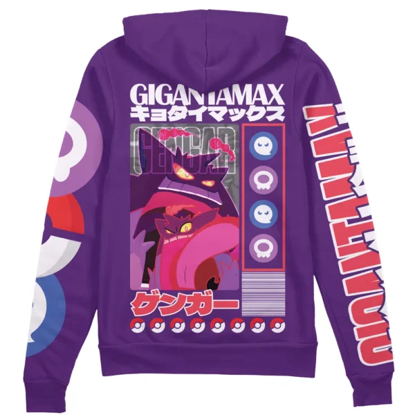 Gigantamax Gengar Pokemon Streetwear Zip Hoodie Jacket