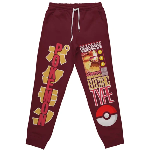 Gigantamax Pikachu Pokemon Streetwear Sweatpants