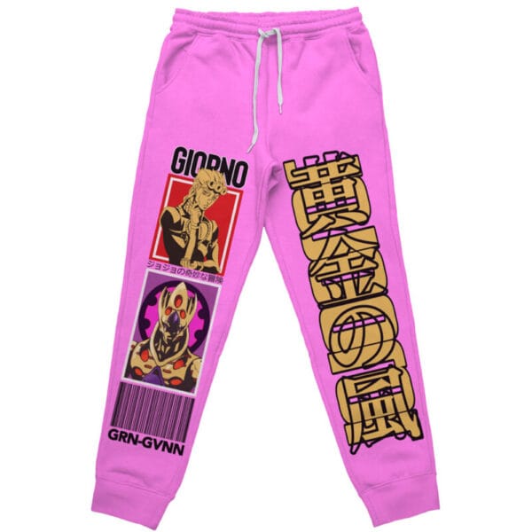 Anime Giorno Giovanna Jojos Bizarre Adventure Streetwear Sweatpants