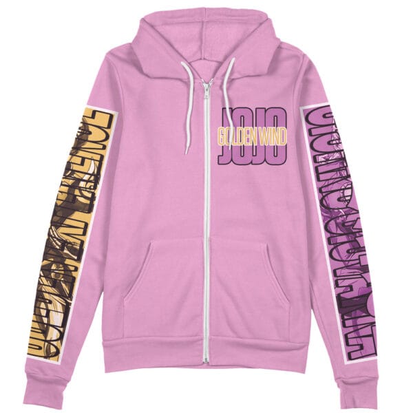 Anime Giorno Giovanna Jojos Bizarre Adventure Streetwear Zip Hoodie Jacket