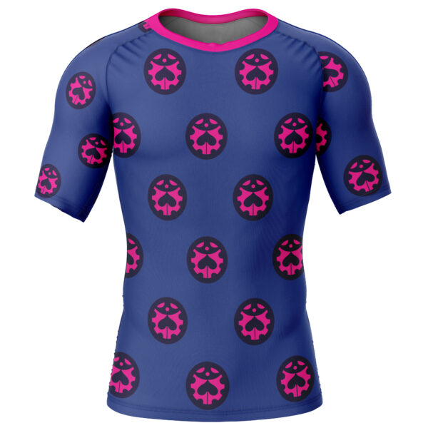 Anime Giorno Giovanna Manga Jojos Bizarre Adventure Short Sleeve Rash Guard Compression Shirt