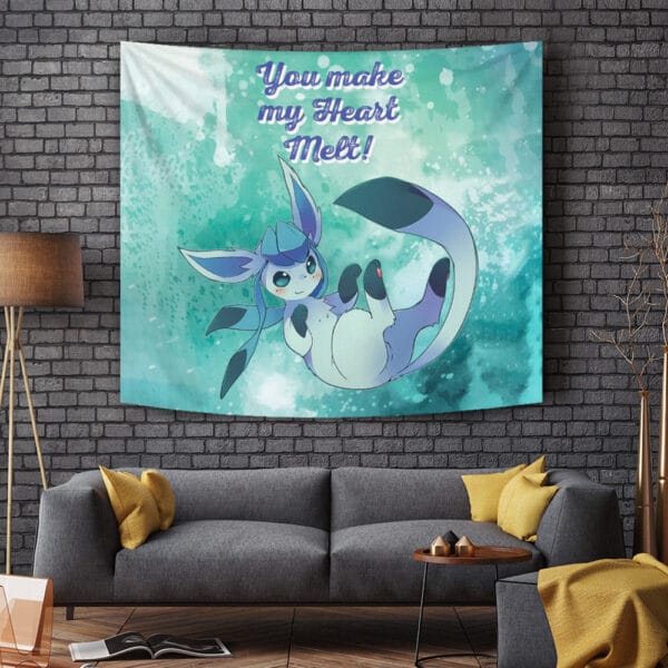 Glaceon Make Me Melt Pokemon Tapestry