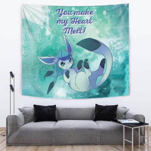 Glaceon Make Me Melt Pokemon Tapestry