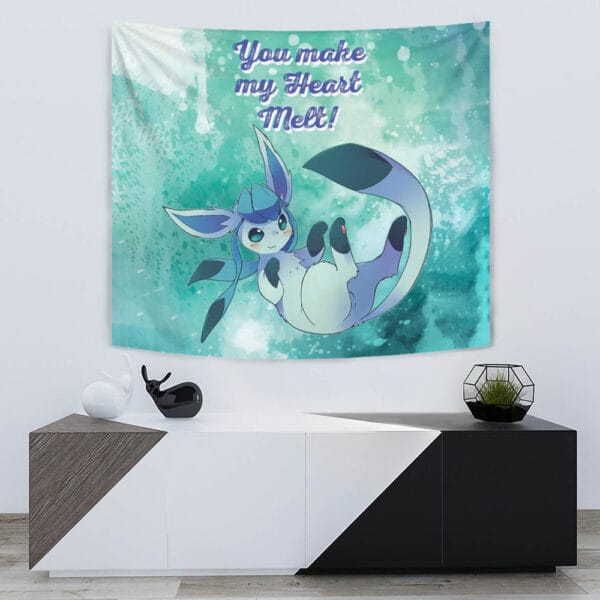 Glaceon Make Me Melt Pokemon Tapestry