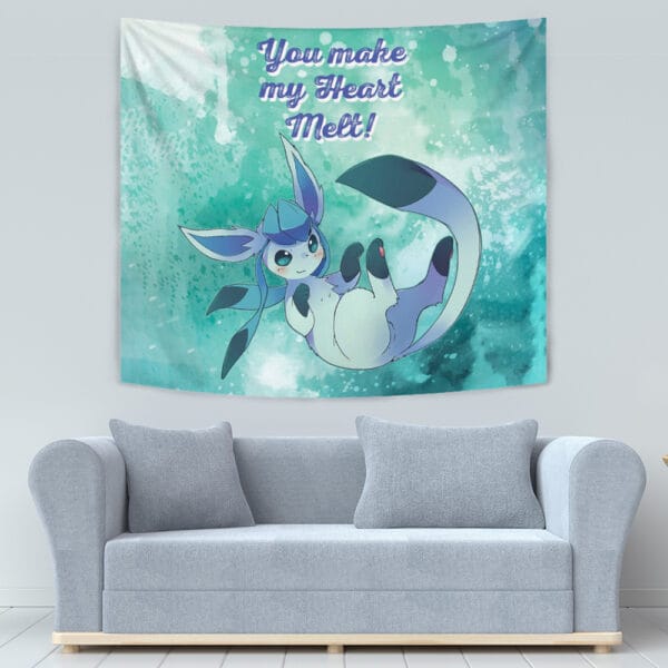 Glaceon Make Me Melt Pokemon Tapestry