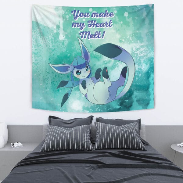 Glaceon Make Me Melt Pokemon Tapestry