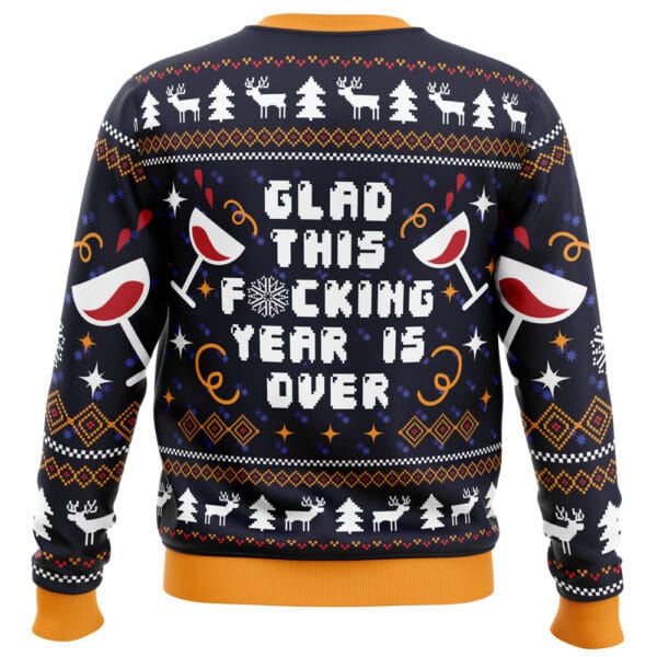 Glad This Fucking Year Is Over Pop Culture Ugly Christmas Sweater