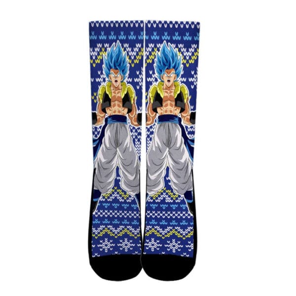 Gogeta Blue Socks Ugly Dragon Ball Anime Socks Gift Idea