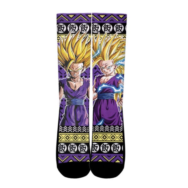 Gohan Super Saiyan Socks Dragon Ball Custom Ugly Christmas Anime Socks