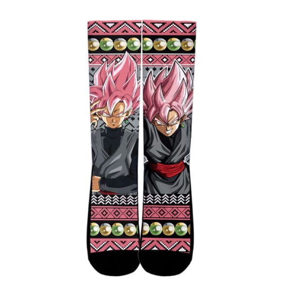 Goku Black Rose Socks Dragon Ball Custom Ugly Christmas Anime Socks