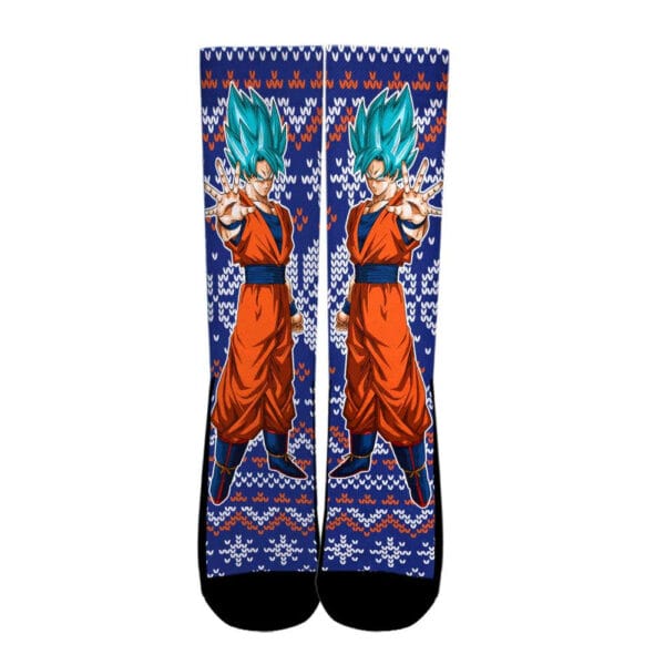 Goku Blue Socks Ugly Dragon Ball Anime Socks Gift Idea