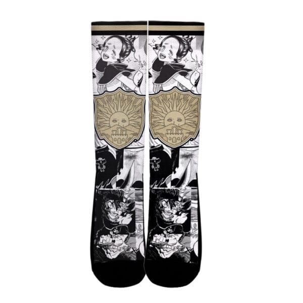 Anime Golden Dawn Socks Black Clover Custom Anime Socks Manga Style