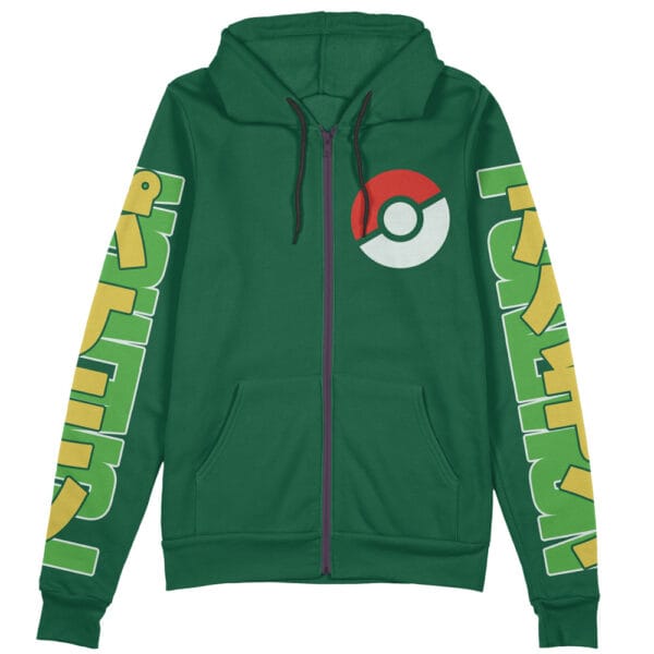 Grass Type Pokemon Streetwear Zip Hoodie Jacket