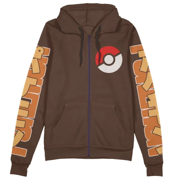 Ground Type Pokemon Streetwear Zip Hoodie Jacket