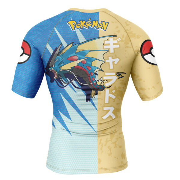 Gyarados Attack Pokemon Short Sleeve Rash Guard Compression Shirt