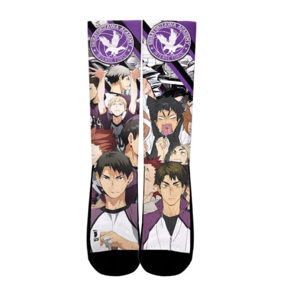 Anime Haikyuu Shiratorizawa Team Custom Anime Socks For Anime Fans