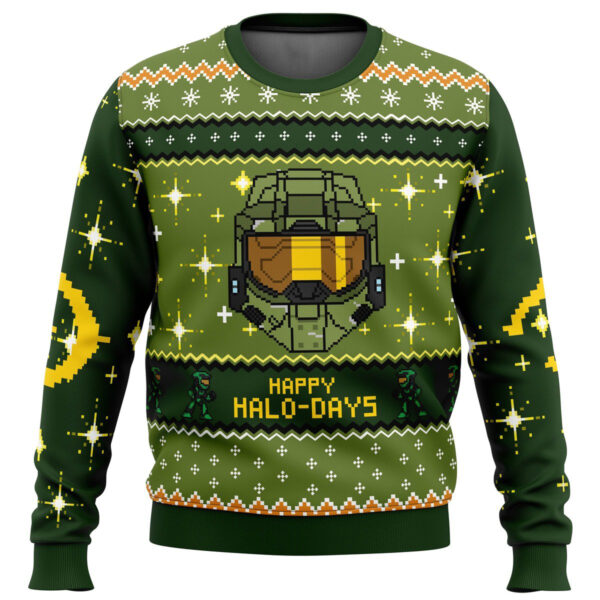 Happy Halo Days Halo Ugly Christmas Sweater