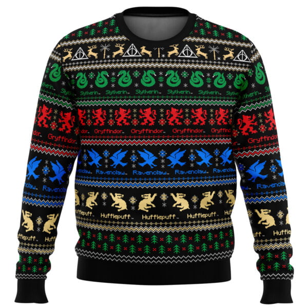 Harry Potter Hogwarts Houses Ugly Christmas Sweater