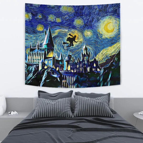 Harry Potter Starry Night Hogwarts Starry Night Tapestry