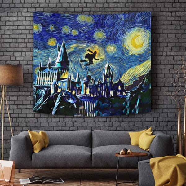 Harry Potter Starry Night Hogwarts Starry Night Tapestry