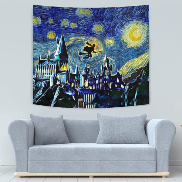 Harry Potter Starry Night Hogwarts Starry Night Tapestry