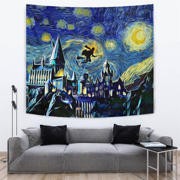 Harry Potter Starry Night Hogwarts Starry Night Tapestry