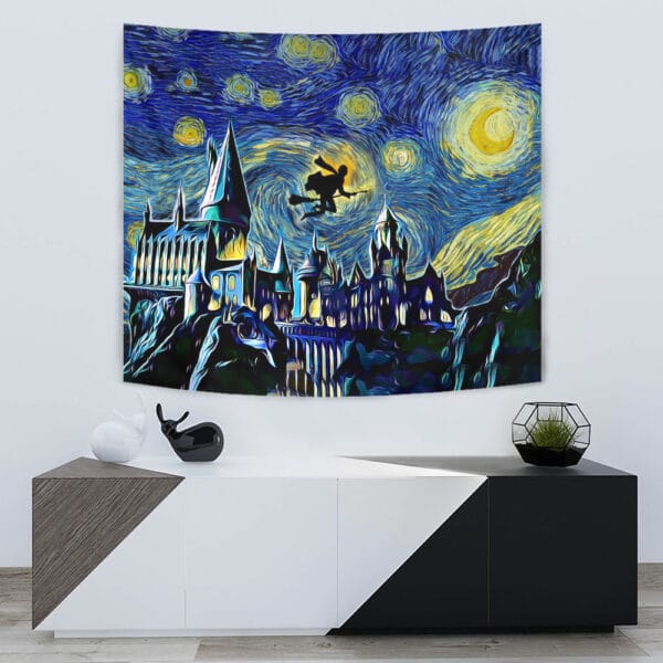 Harry Potter Starry Night Hogwarts Starry Night Tapestry