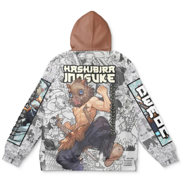 Anime Hashibira Inosuke Manga Collage Demon Slayer Streetwear Hoodie