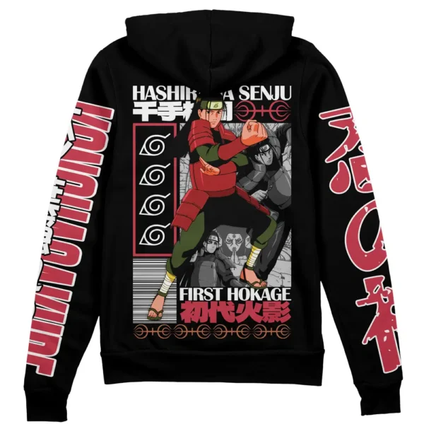 Anime Hashirama Senju Naruto Streetwear Zip Hoodie Jacket