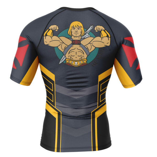 He Man Eternia Gym Masters Of The Universe Short Sleeve Rash Guard Compression Shirt