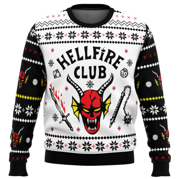 Hellfire Club Stranger Things Ugly Christmas Sweater