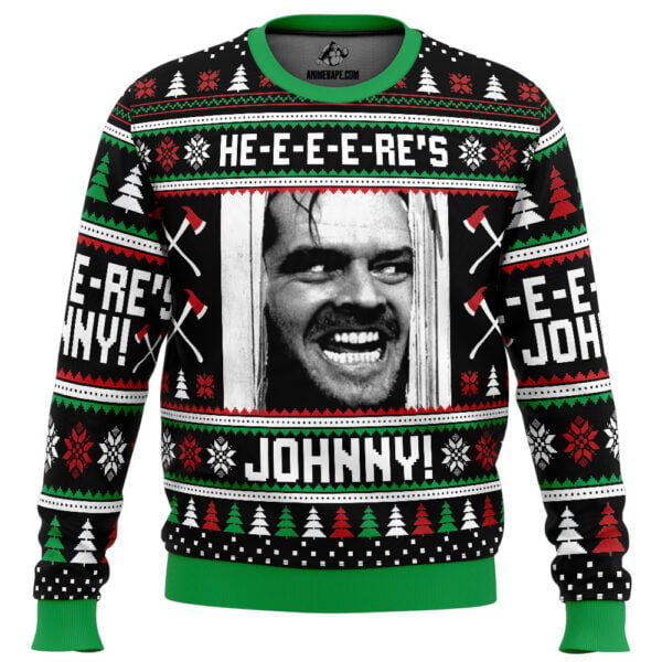 Heres Johnny The Shining Ugly Christmas Sweater