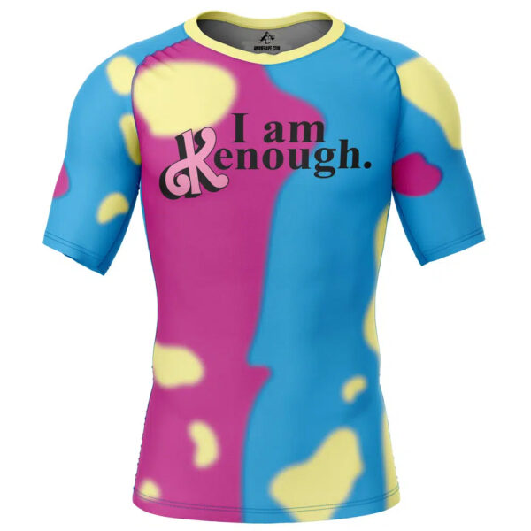 I Am Kenough Barbie Short Sleeve Rash Guard Compression Shirt