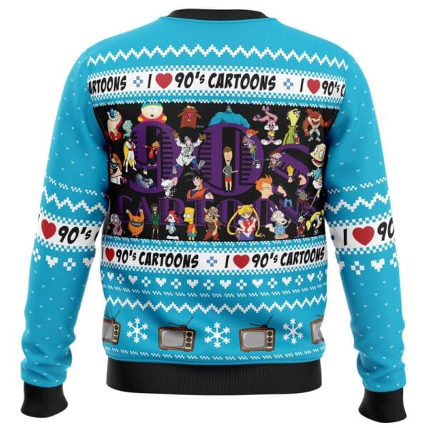 I Love The 90S Cartoons Ugly Christmas Sweater