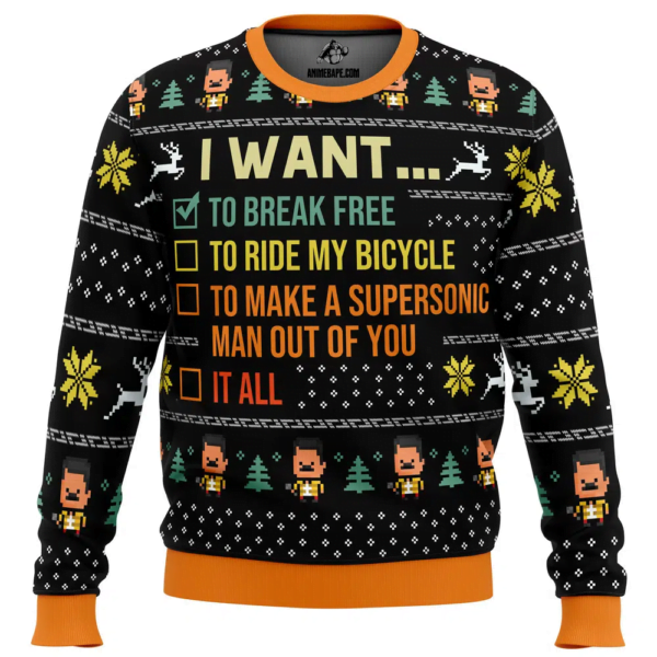 I Want To Break Free Queen Ugly Christmas Sweater