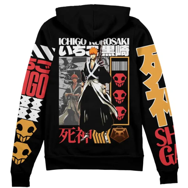 Anime Ichigo Kurosaki Tybwa V2 Bleach Streetwear Zip Hoodie Jacket