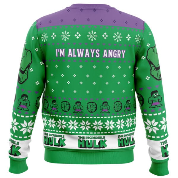 Im Always Angry The Incredible Hulk Marvel Ugly Christmas Sweater