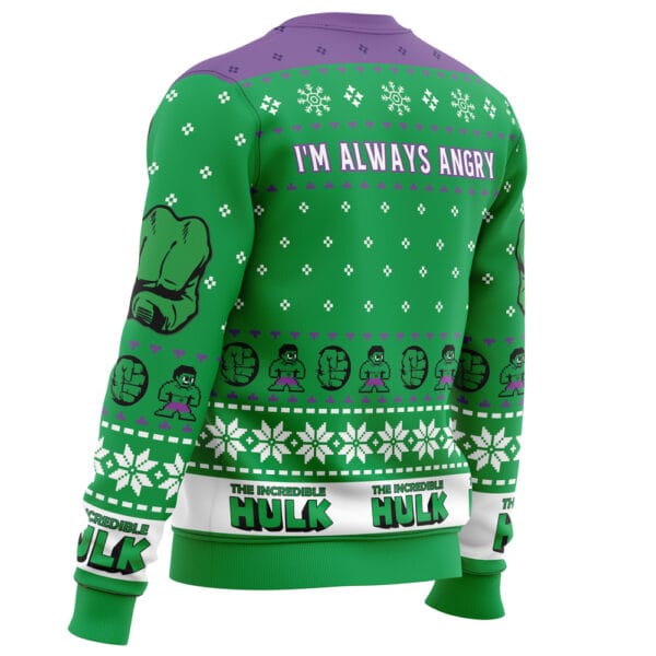 Im Always Angry The Incredible Hulk Marvel Ugly Christmas Sweater