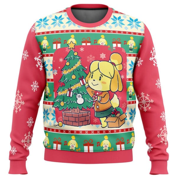 Isabelle Animal Crossing Ugly Christmas Sweater