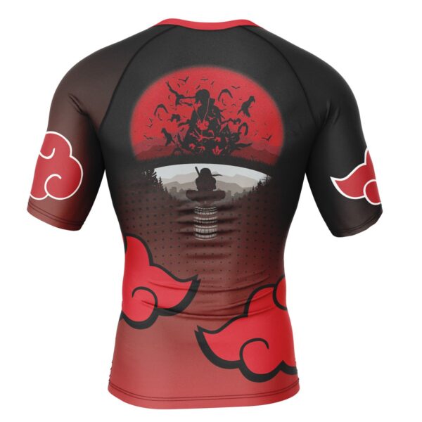 Anime Itachi Uchiha Akatsuki Naruto Short Sleeve Rash Guard Compression Shirt Anime