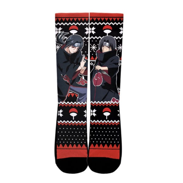 Anime Itachi Uchiha Socks Custom Ugly Christmas Anime Socks