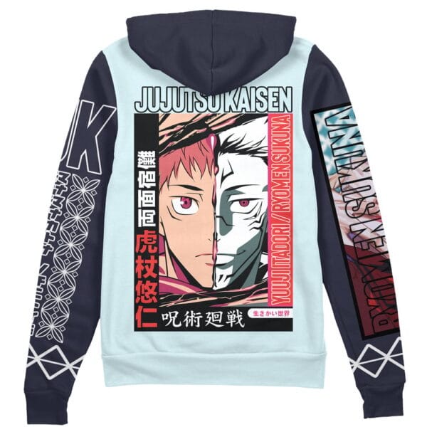 Itadori X Sukuna Jujutsu Kaisen Streetwear Zip Hoodie Jacket