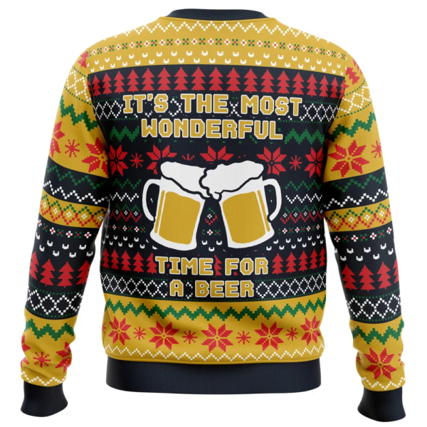 Its The Most Wonderful Time For A Beer Parody Ugly Christmas Sweater 2