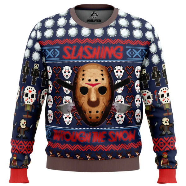 Jason Vorhees Friday The 13Th Ugly Christmas Sweater 2