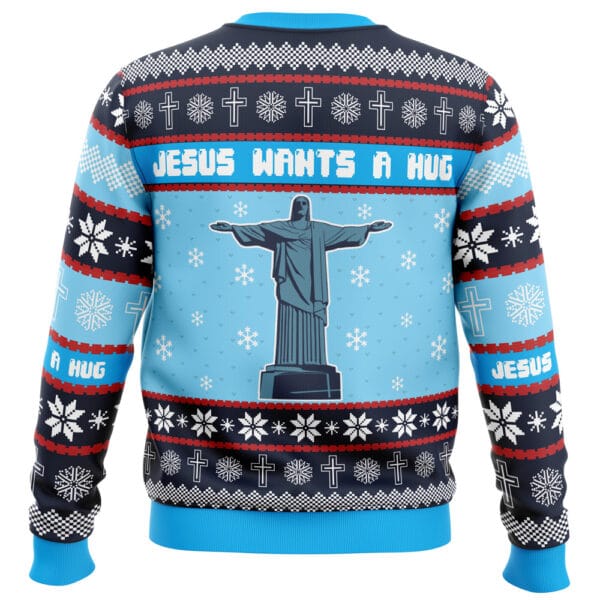 Jesus Wants A Hug Hellsing Ugly Christmas Sweater