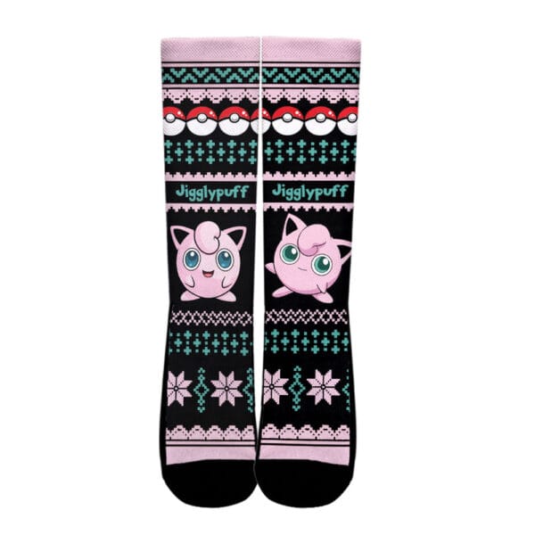 Jigglypuff Socks Pokemon Custom Ugly Christmas Anime Socks